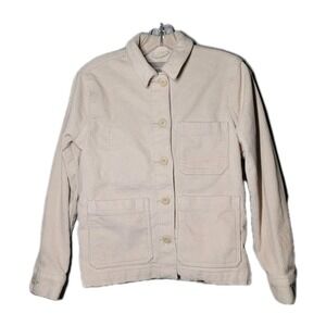 Everlane Womens Size XSmall Chore Jacket Corduroy Off White Bone